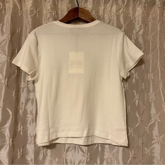 Daydreamer Rolling Stones Tongue Short Sleeve Boxy Crop Shrunken Tee Shirt - Picture 5 of 11